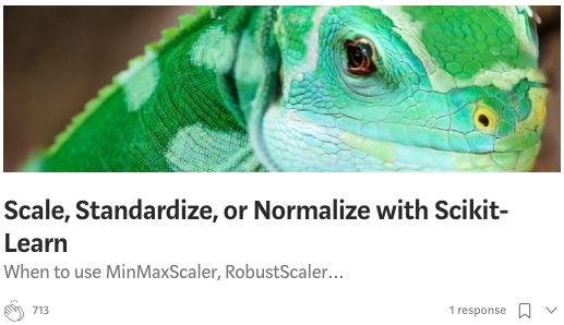 Standardize Scale Normalize